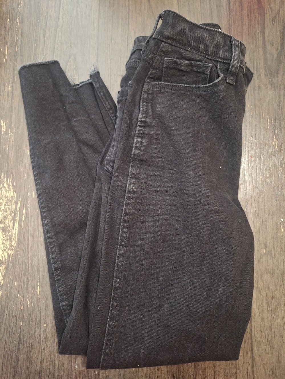 Hollister Women's Washed Black Skinny Jeans